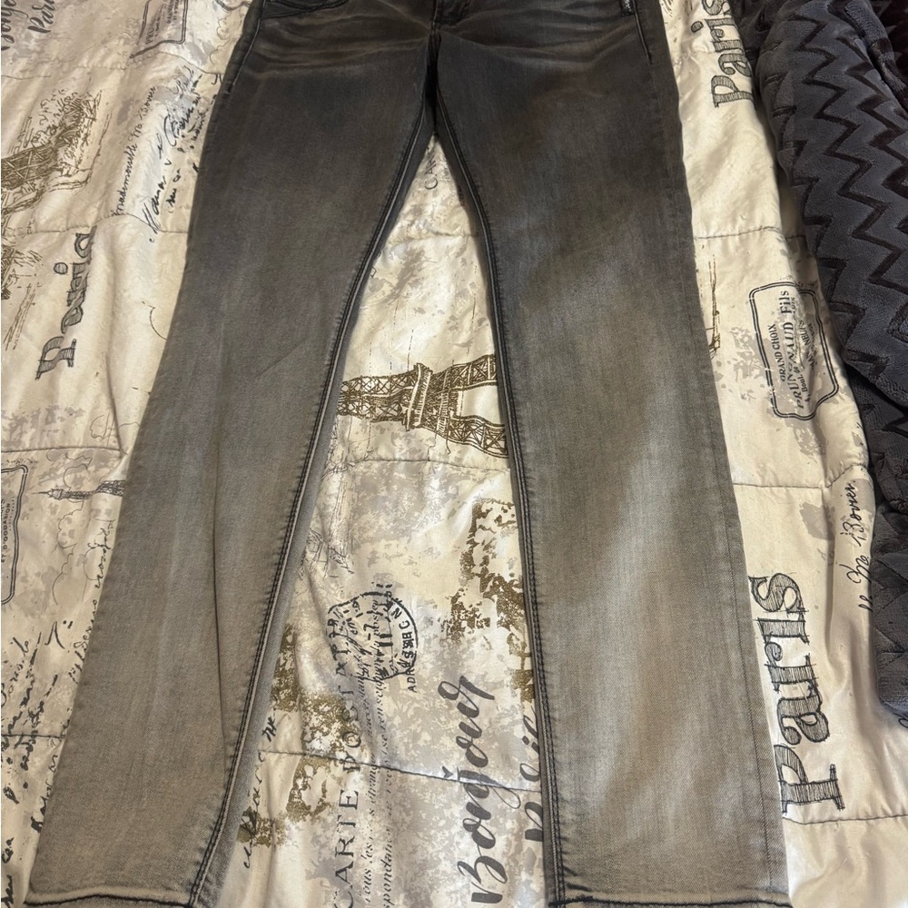 Silver Jeans in Black and Gray Aiko Mid Skinny Jeans